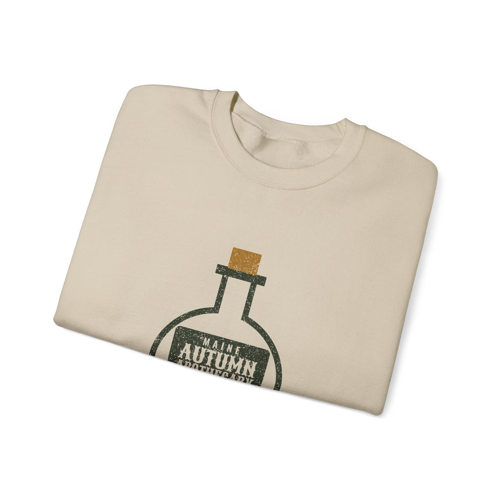 Maine Autumn Apothecary Flask Crewneck Sweatshirt