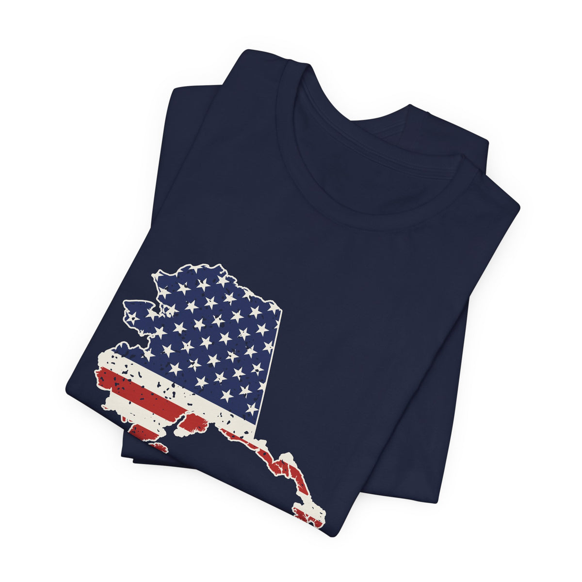 Alaska American Flag Map T-Shirt
