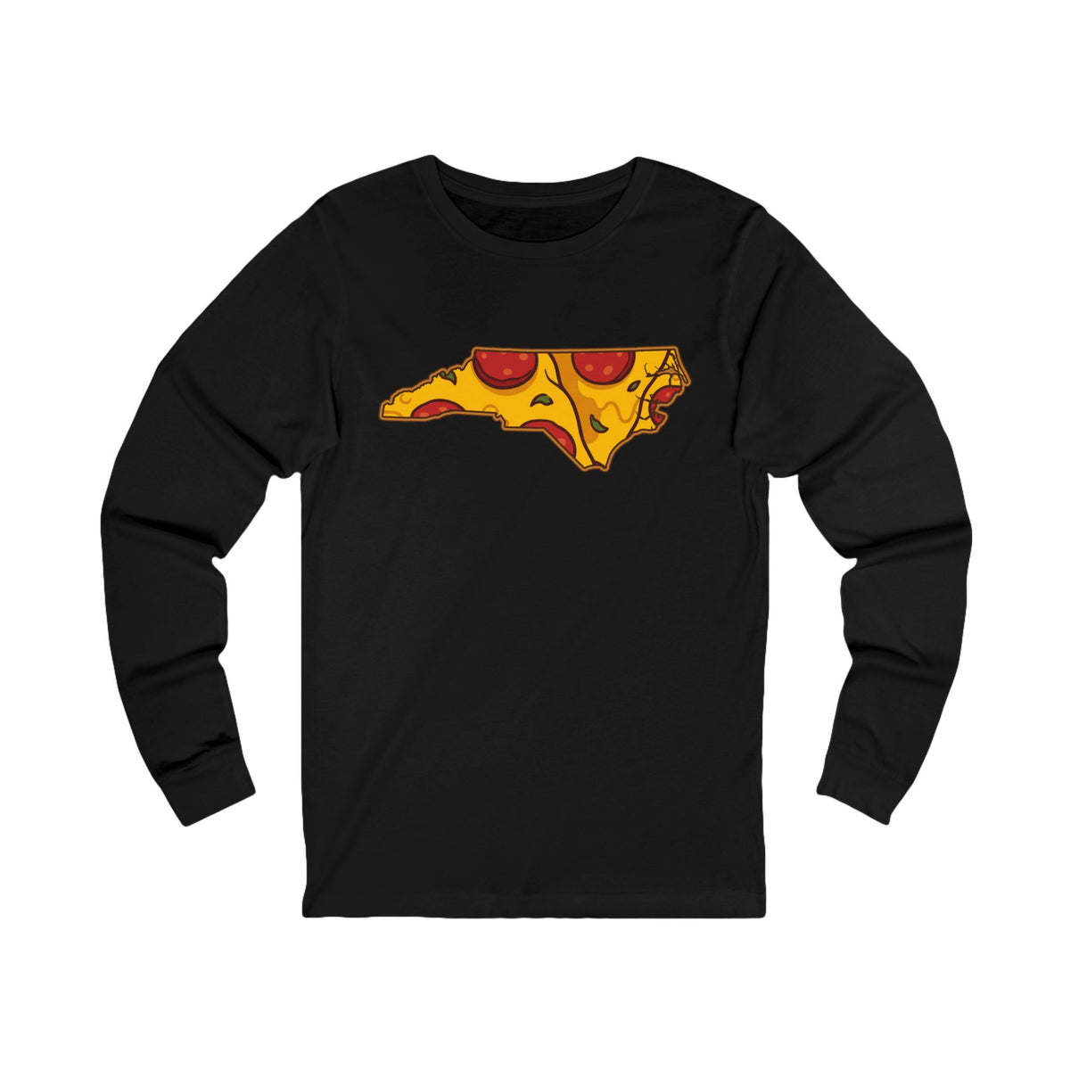 North Carolina Pizza Map Long Sleeve Tee