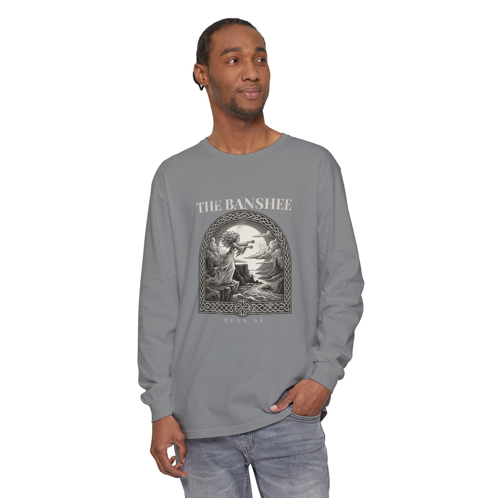 The Banshee Bean Sí Irish Folklore Engraving Long Sleeve Tee