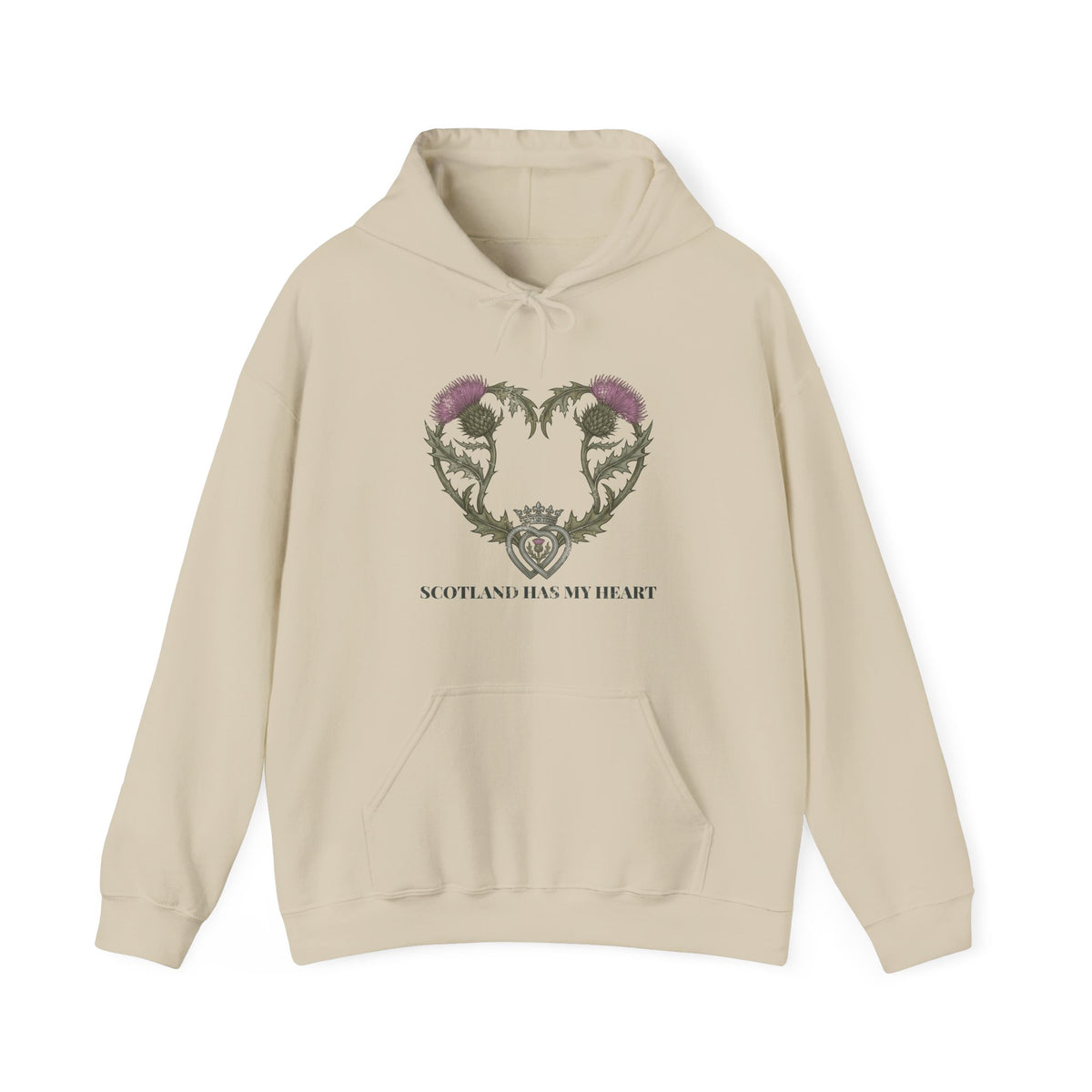 Scotland Has My Heart Purple Thistles Hoodie