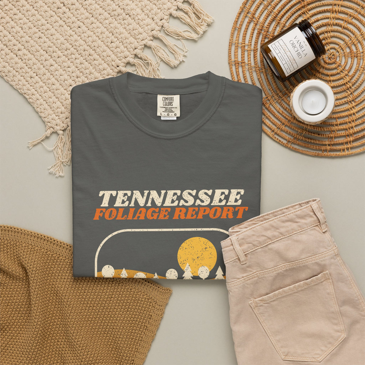 Tennessee Foliage Report Retro Landscape T-Shirt
