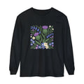 Scottish Thistle Floral Folk Art Bluebells Long Sleeve Tee