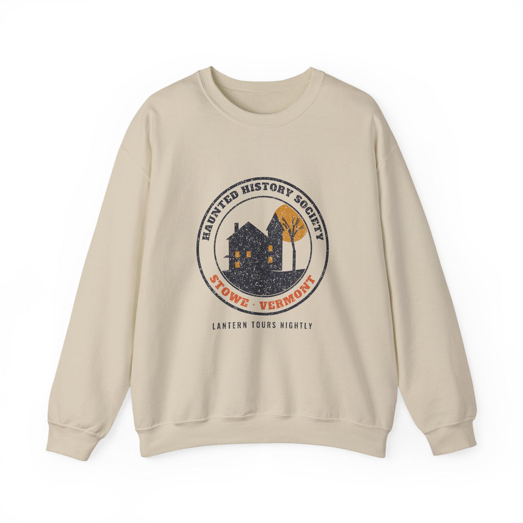 Stowe Vermont Haunted History Society Seal Crewneck Sweatshirt