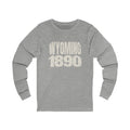 Wyoming Vintage Letters Map Long Sleeve Tee