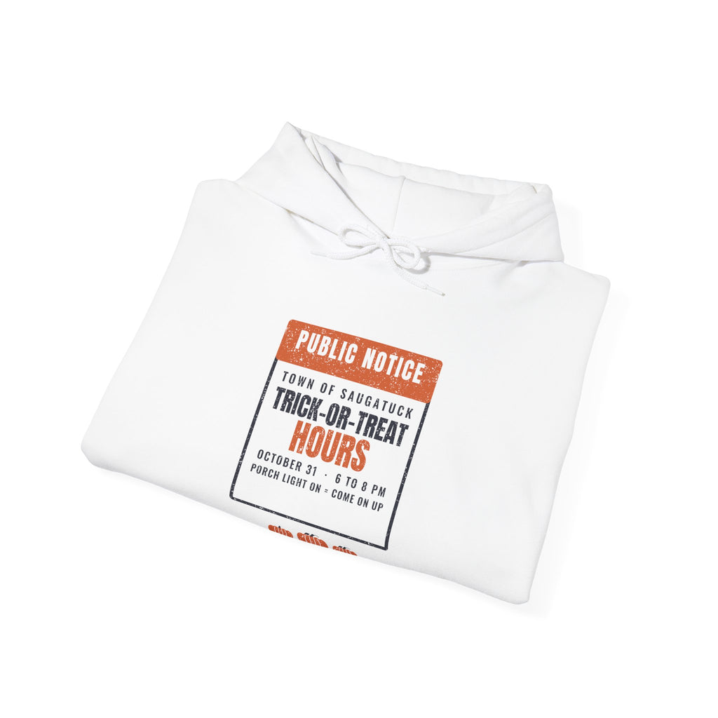 Saugatuck Michigan Trick-or-Treat Hours Notice Hoodie