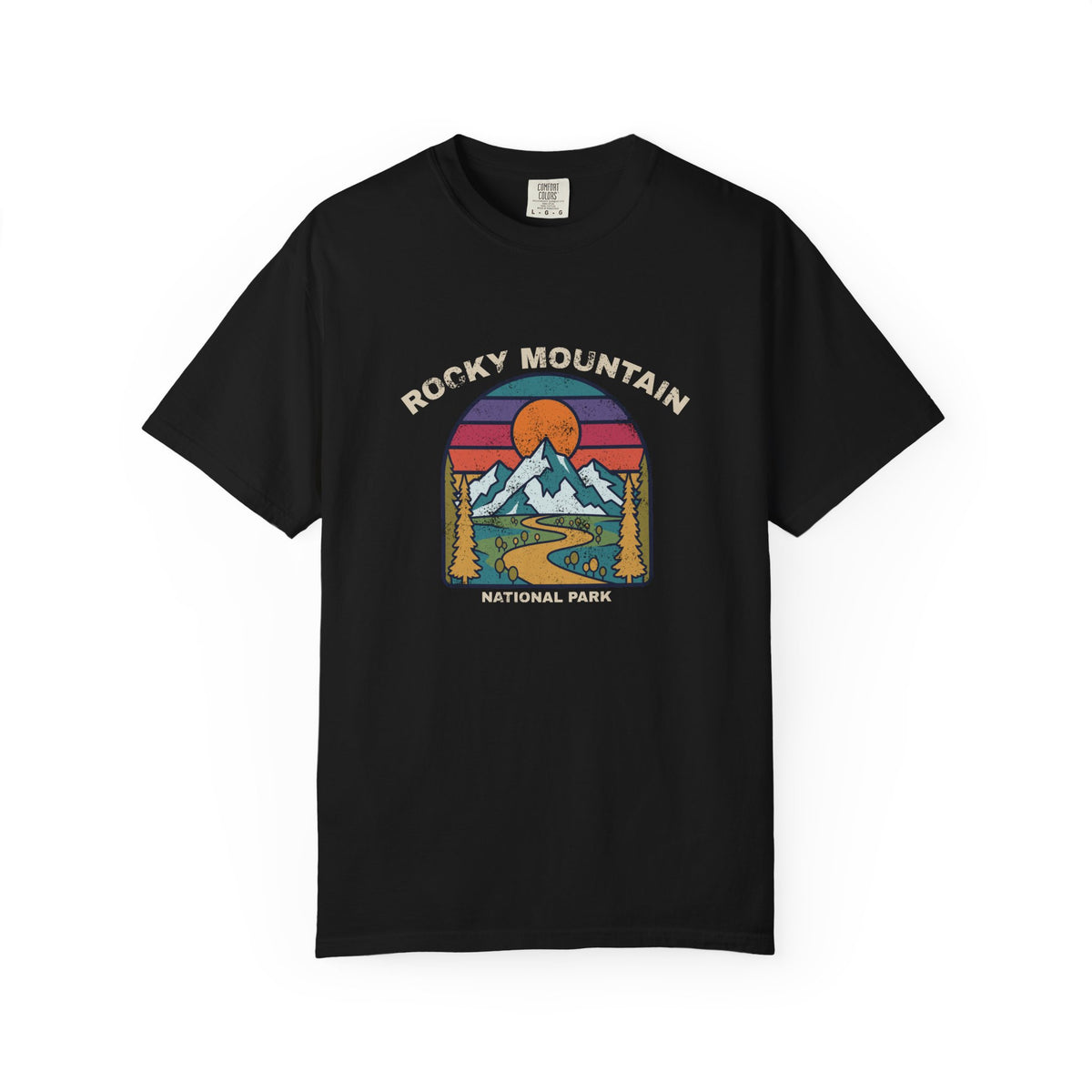 Rocky Mountain National Park Retro Sunset T-Shirt