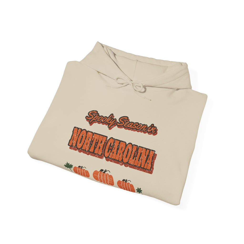 Spooky Season in North Carolina Vintage Postcard Hoodie