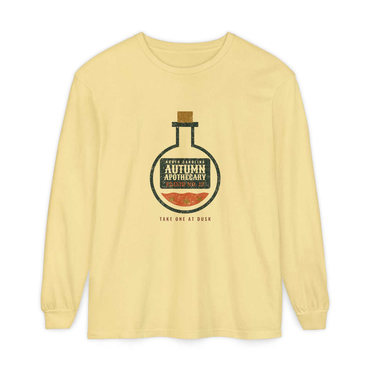 North Carolina Autumn Apothecary Flask Long Sleeve Tee