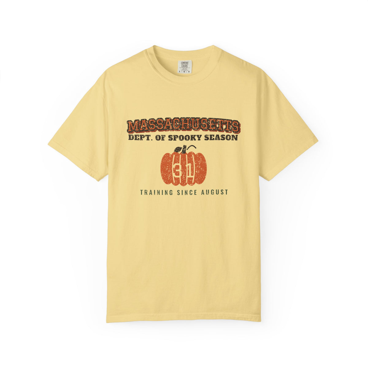 Massachusetts Dept. of Spooky Season Varsity T-Shirt