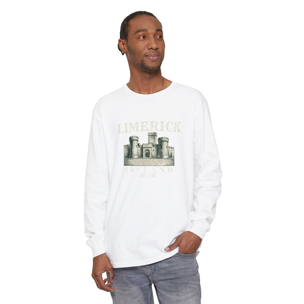 Limerick Ireland Est 812 Vintage Castle Long Sleeve Tee
