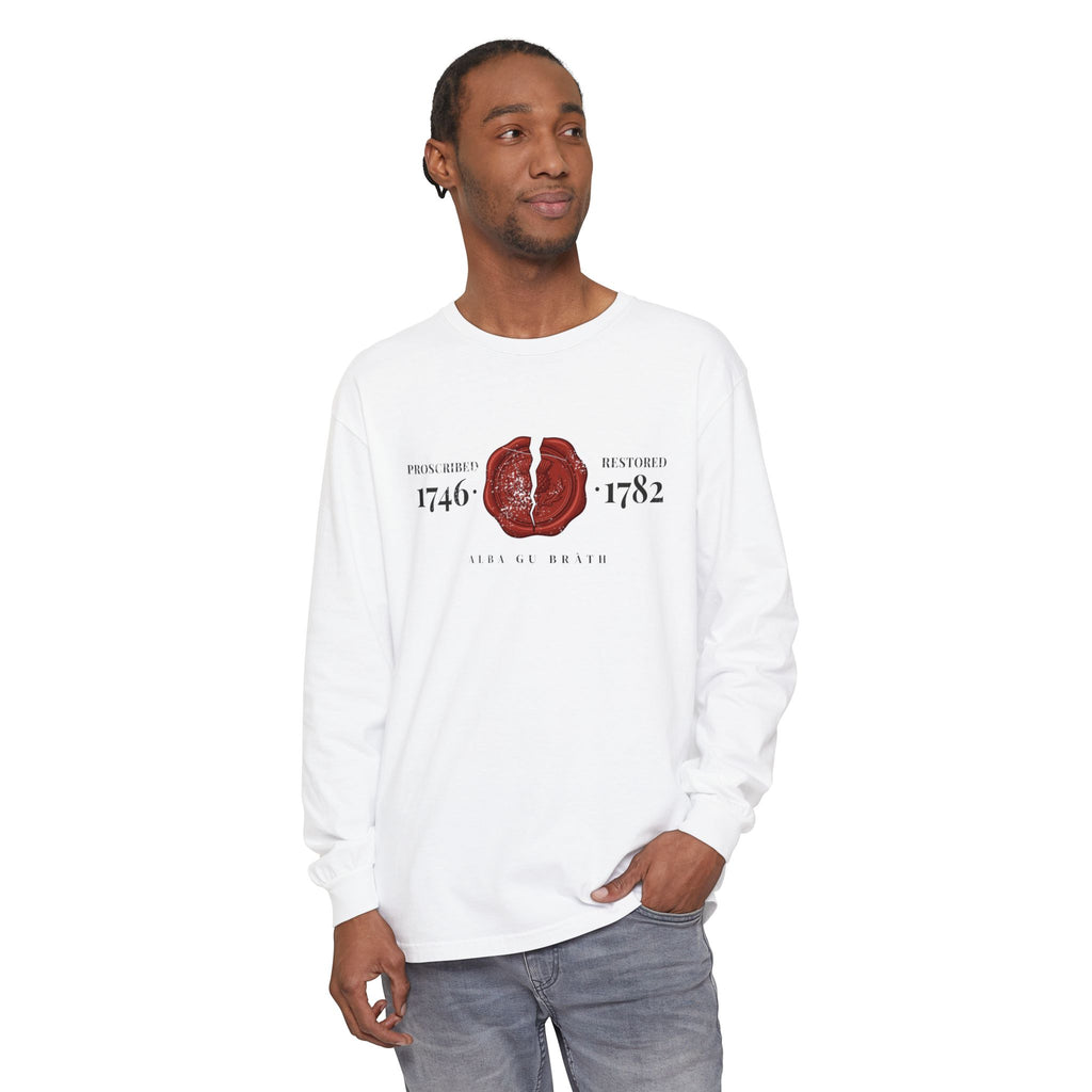 Proscribed 1746 Restored 1782 Alba Gu Bràth Thistle Seal Long Sleeve Tee