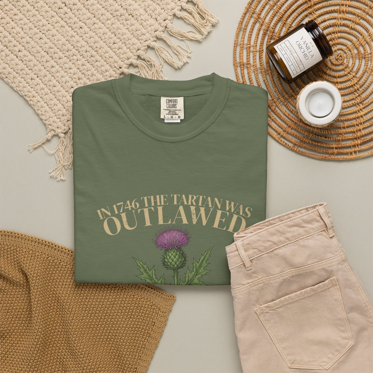 In 1746 the Tartan Was Outlawed Scottish Thistle T-Shirt