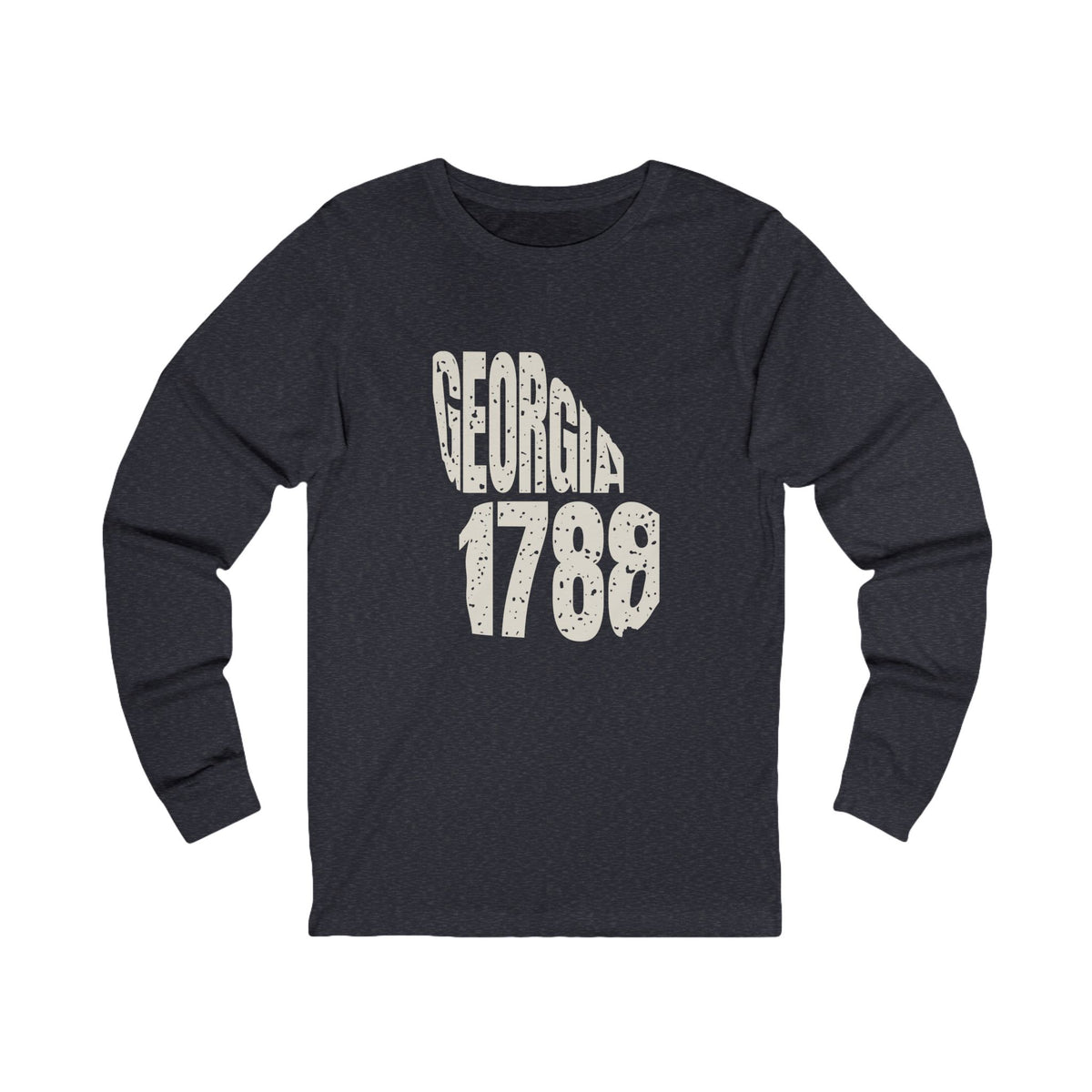 Georgia Vintage Letters Map Long Sleeve Tee