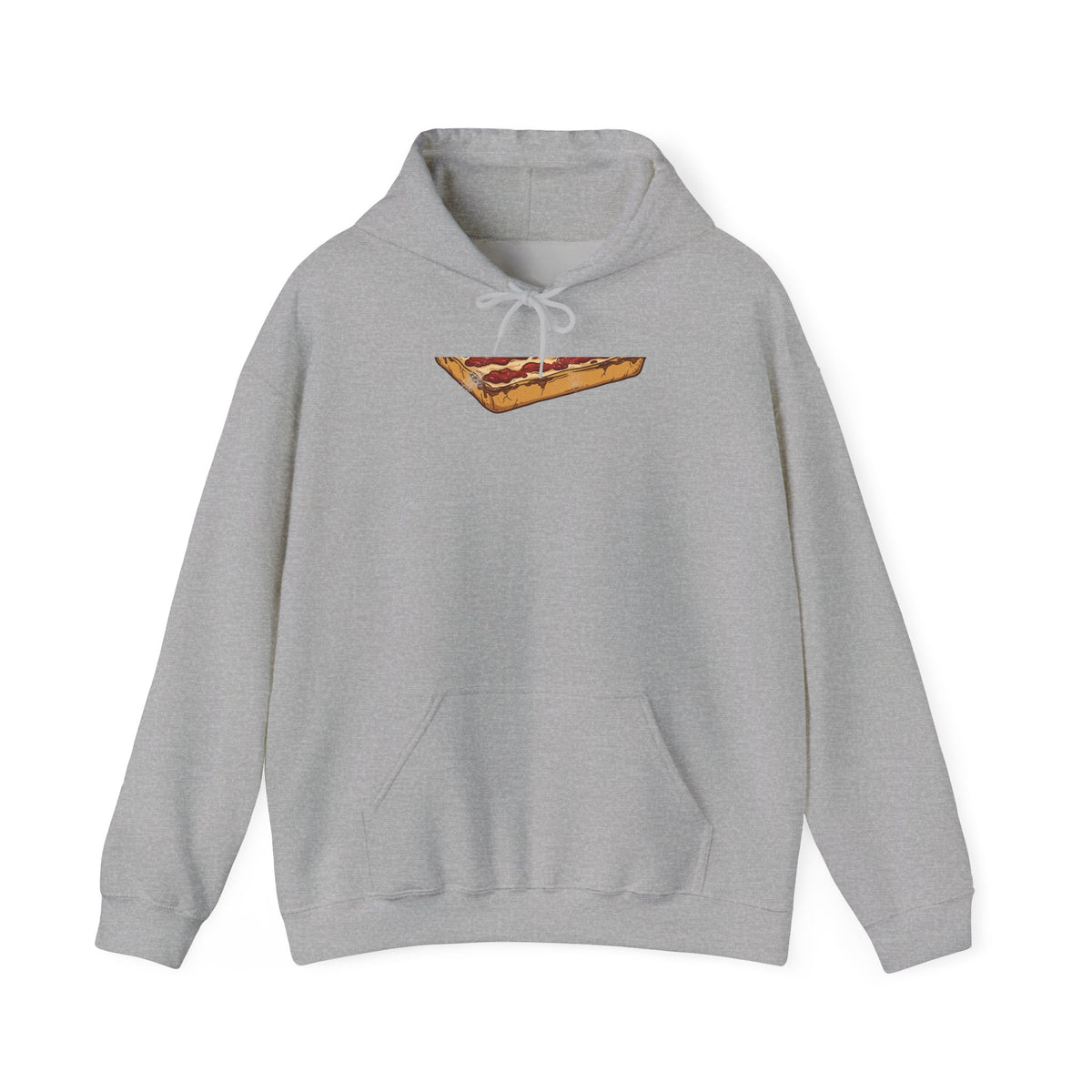 Detroit Style Pizza Retro Food Illustration Hoodie