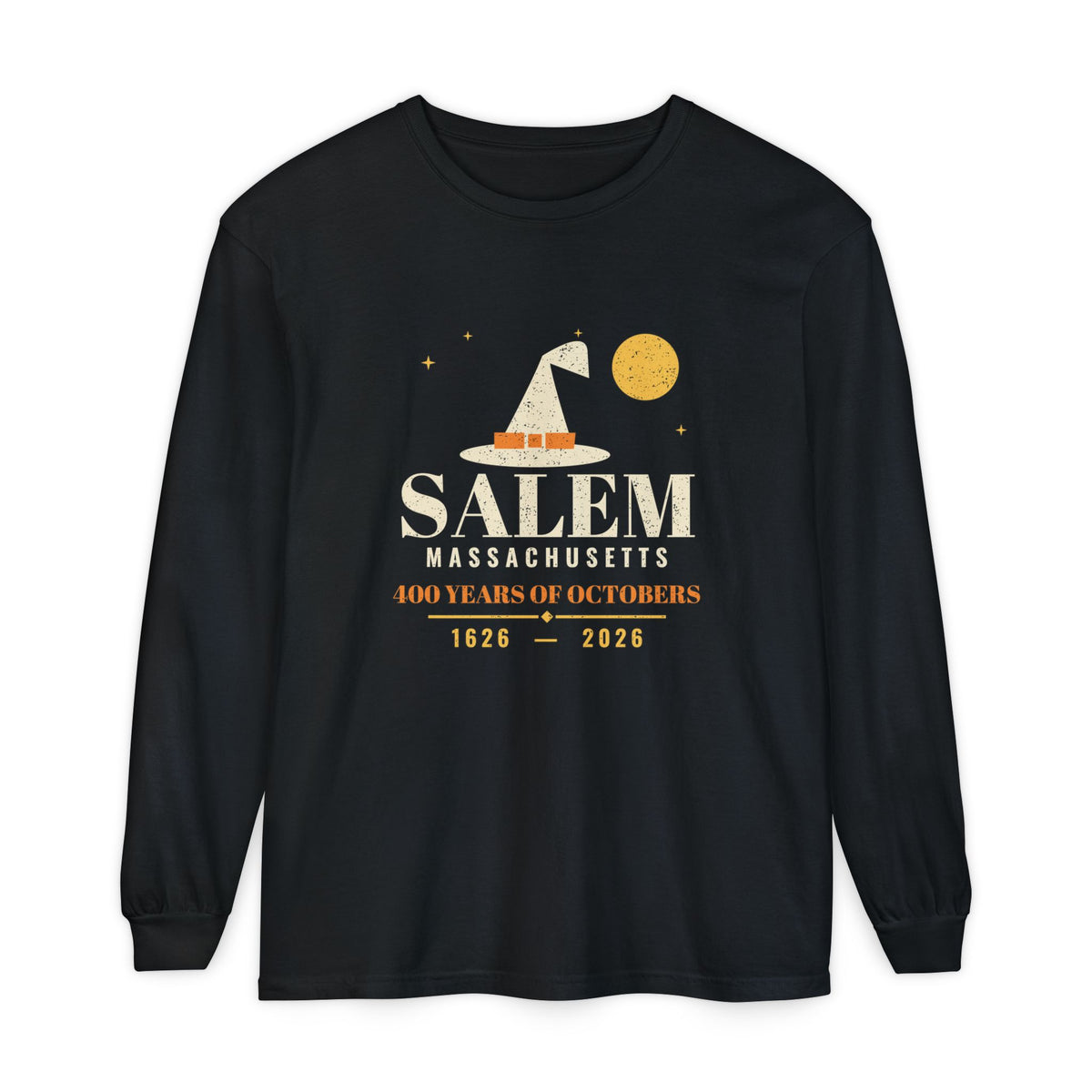 Salem Massachusetts 400 Years Witch Hat Long Sleeve Tee