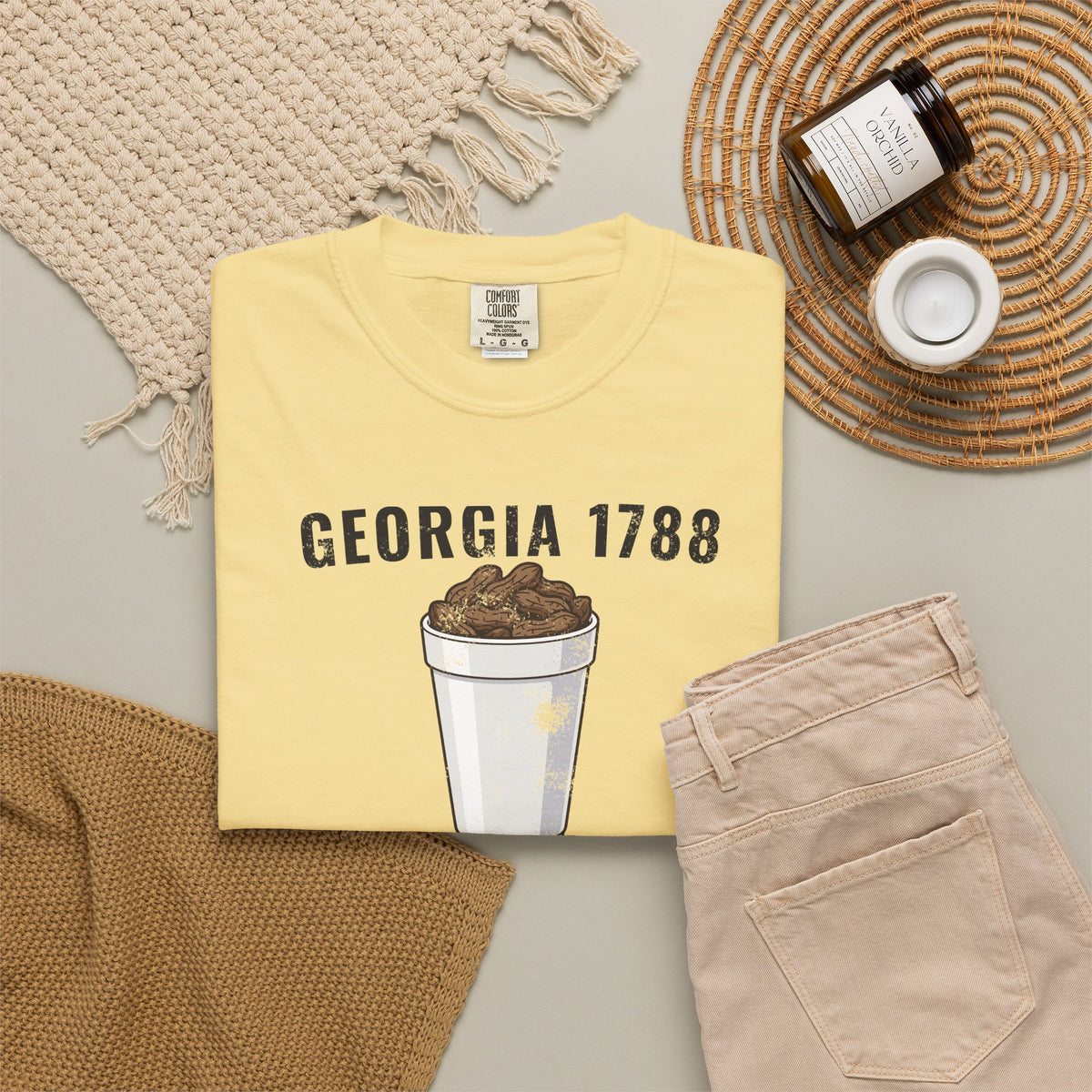 Georgia Boiled Peanuts Retro Food Illustration T-Shirt