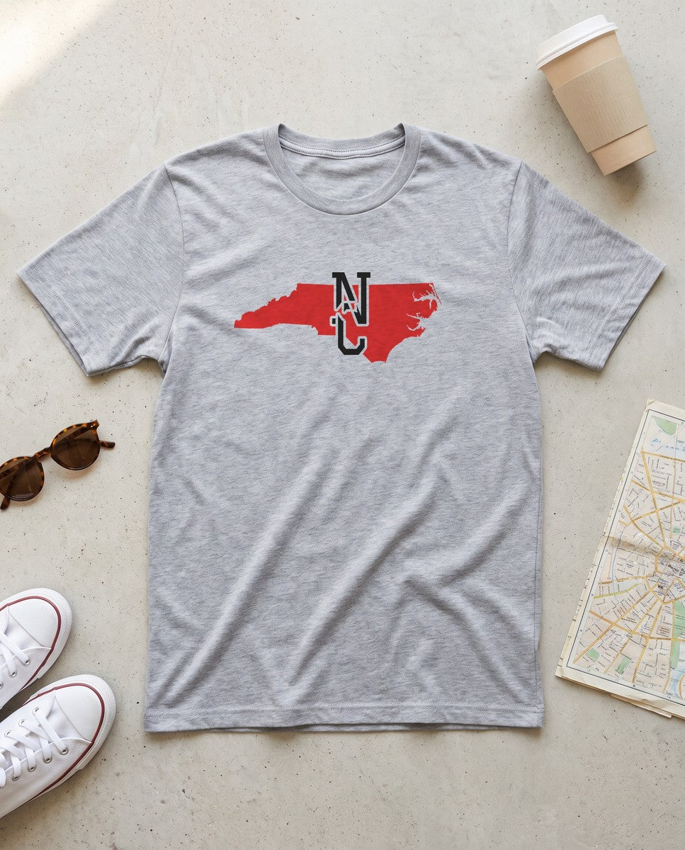North Carolina Varsity Monogram Map T-Shirt (photo)