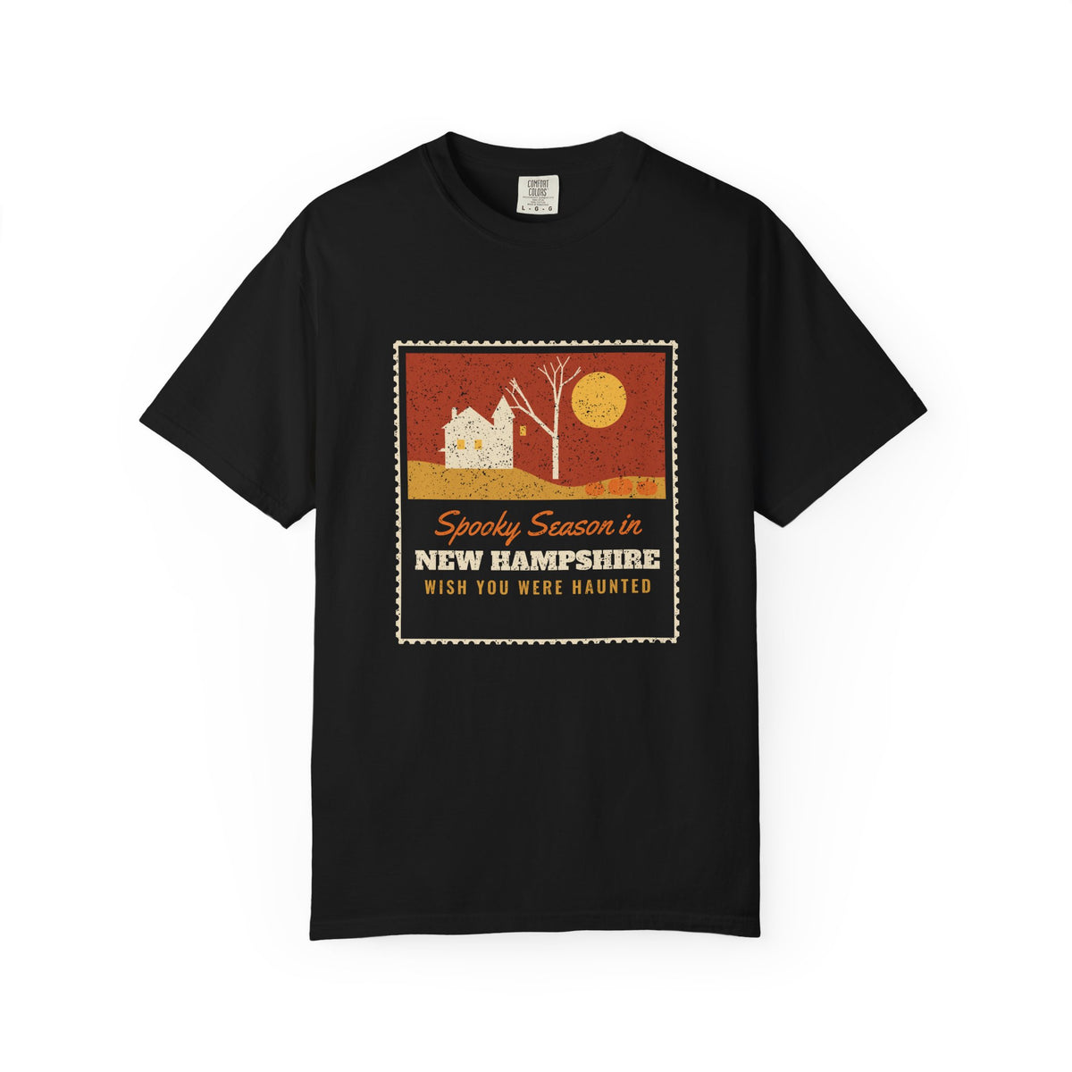 Spooky Season in New Hampshire Haunted Postcard T-Shirt