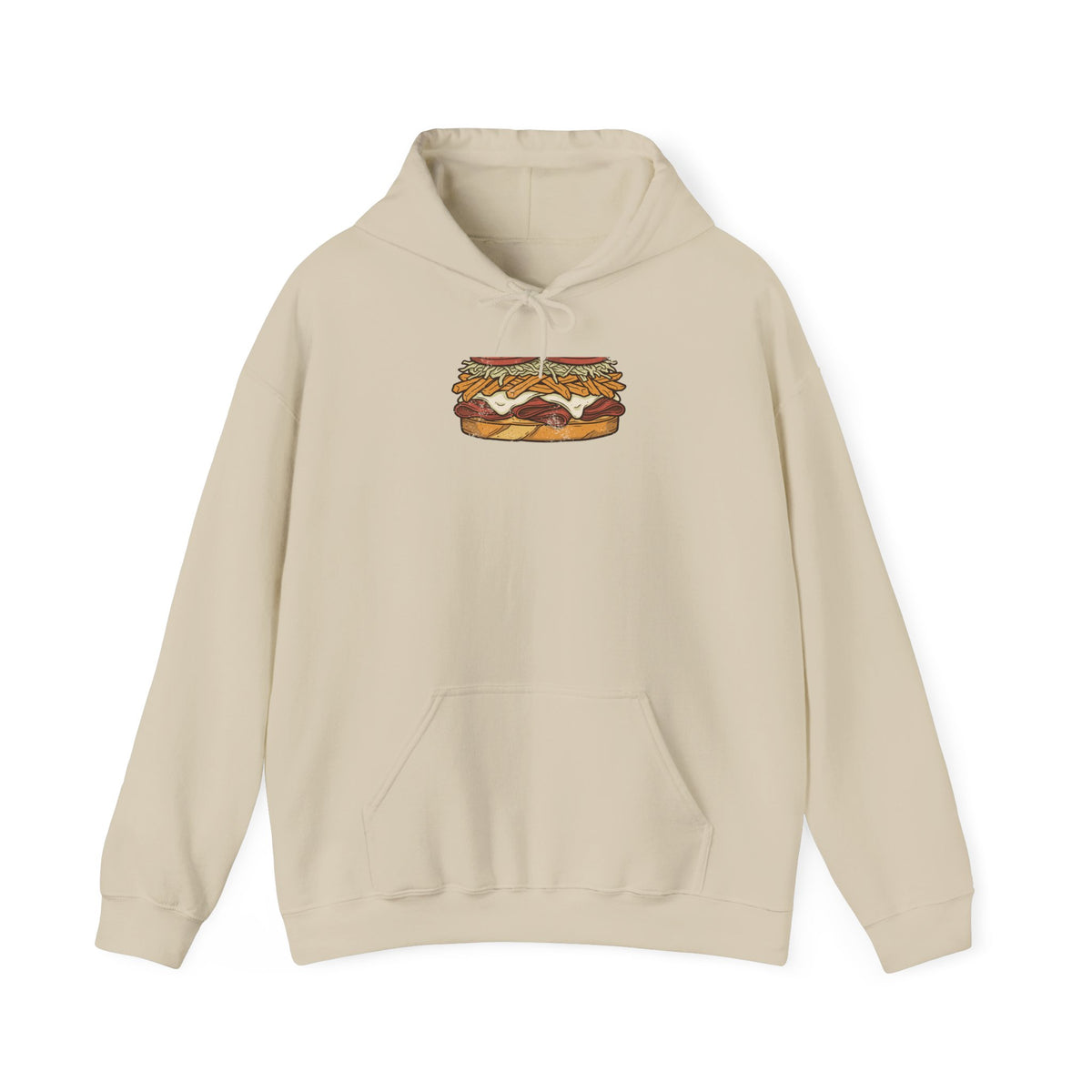 Pittsburgh Fries and Slaw Sandwich Food Illustration Hoodie