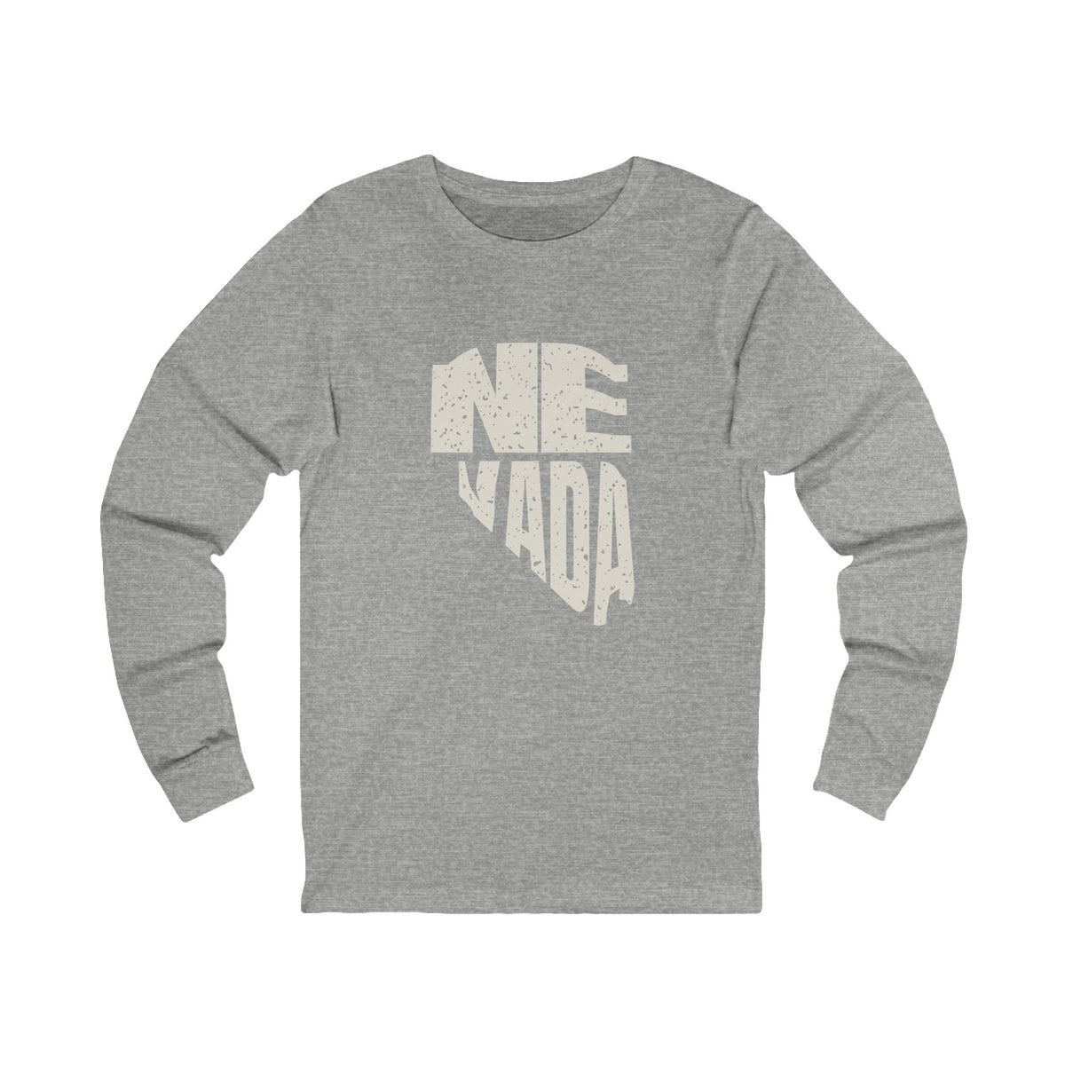 Nevada Vintage Letters Map Long Sleeve Tee