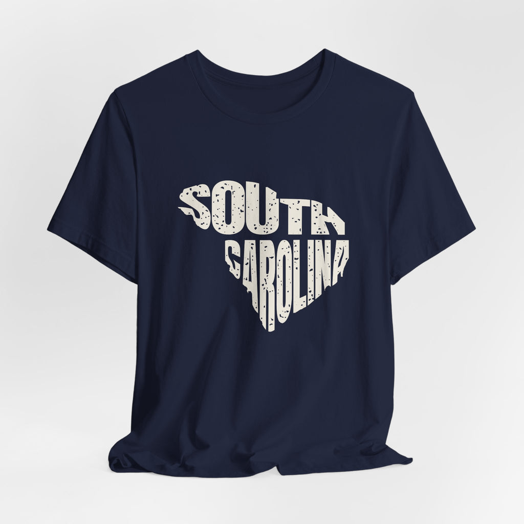South Carolina Vintage Letters Map T-Shirt