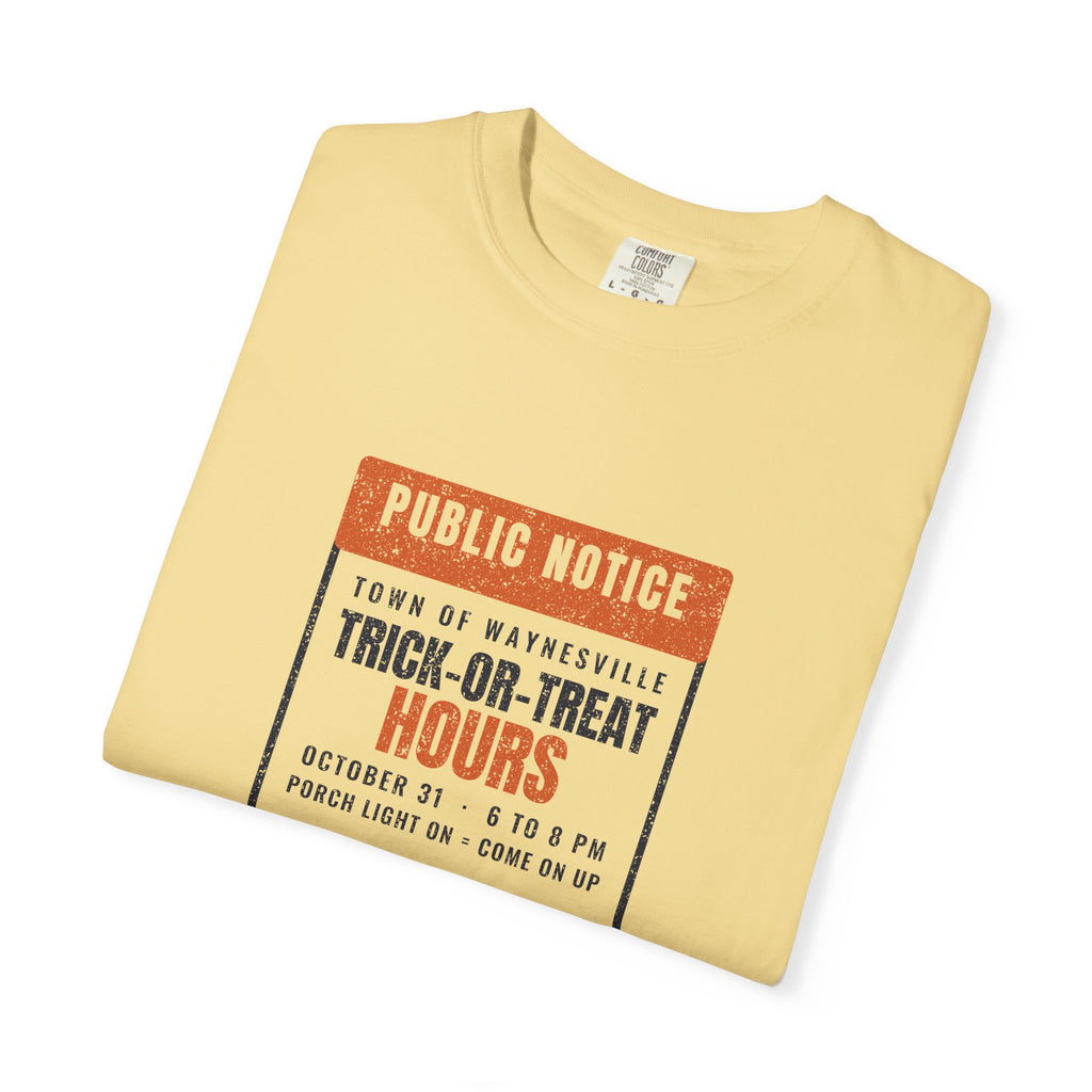 Waynesville Ohio Trick-or-Treat Hours Notice T-Shirt