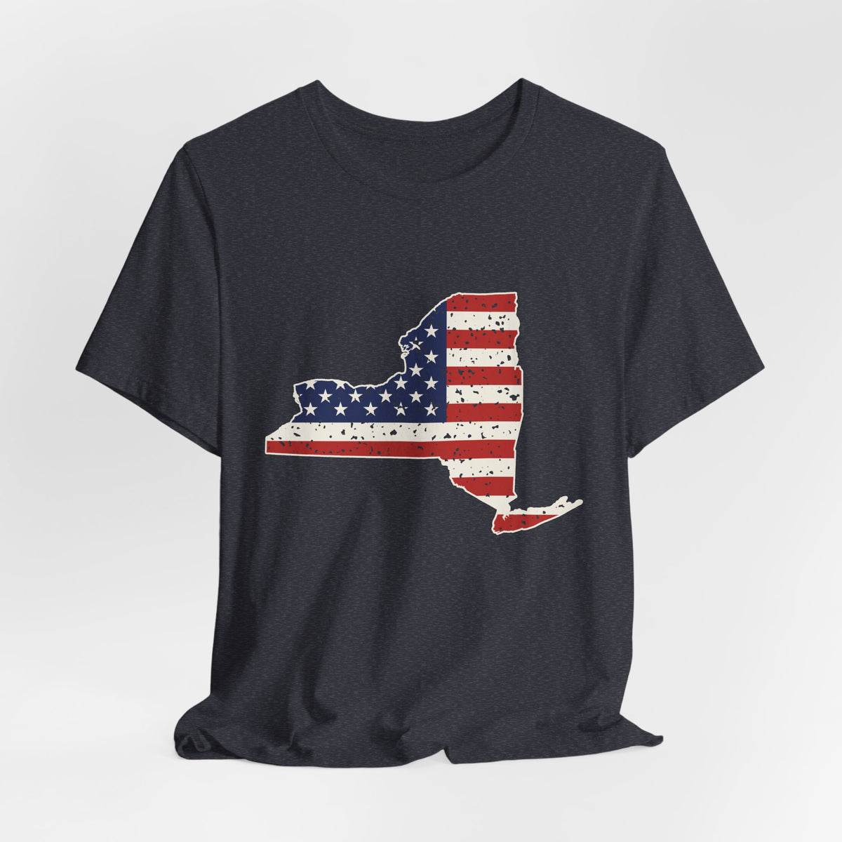 New York American Flag Map T-Shirt