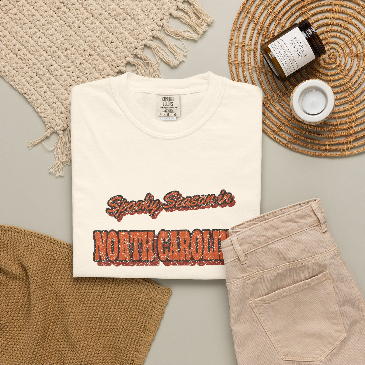 Spooky Season in North Carolina Vintage Postcard T-Shirt