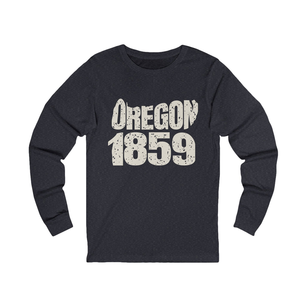 Oregon Vintage Letters Map Long Sleeve Tee
