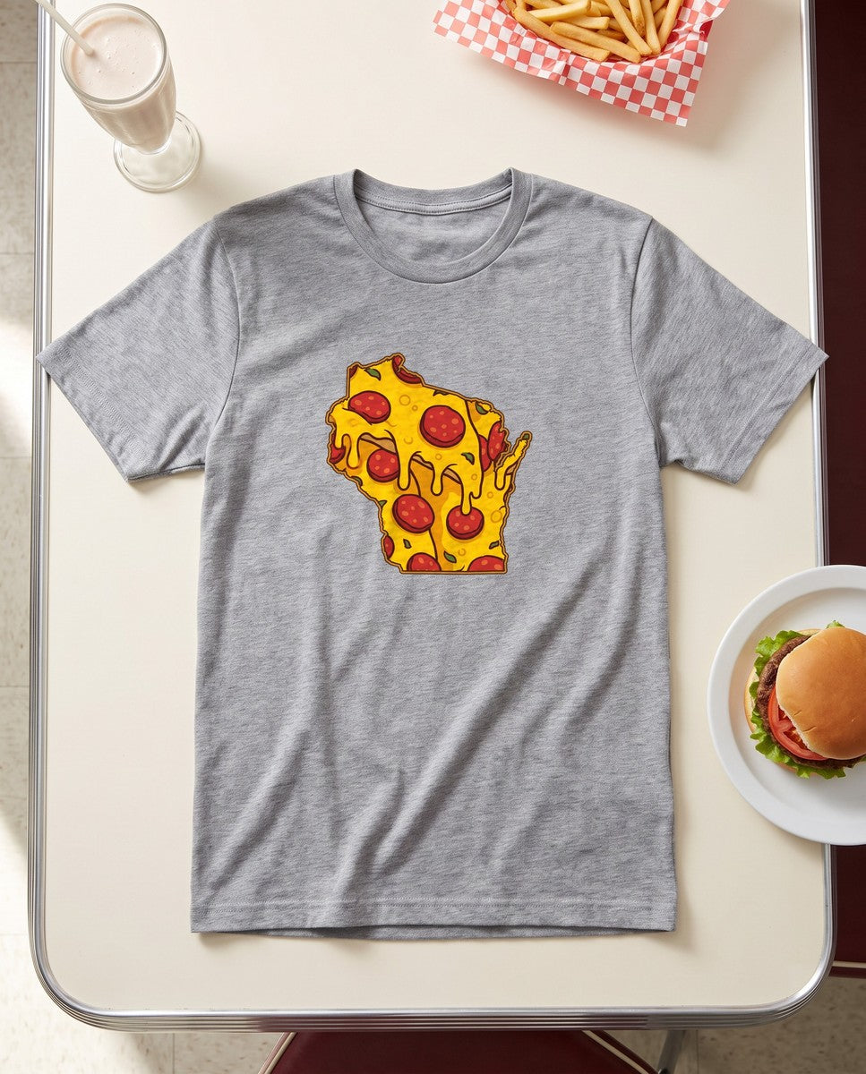 Wisconsin Pizza Map T-Shirt (photo)
