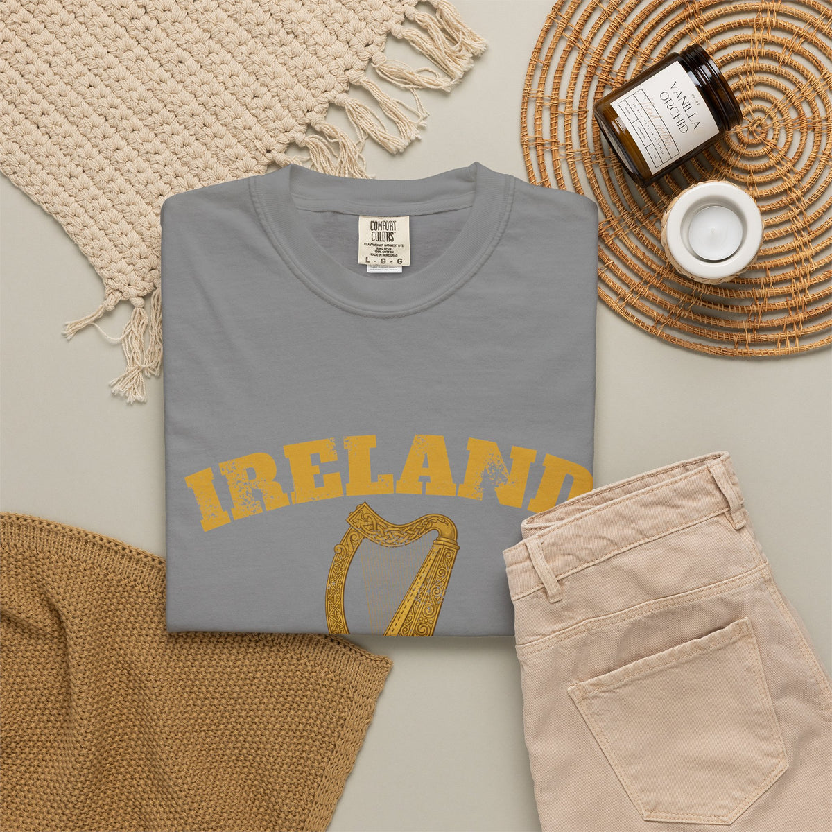 Ireland Vintage Celtic Harp Knotwork T-Shirt