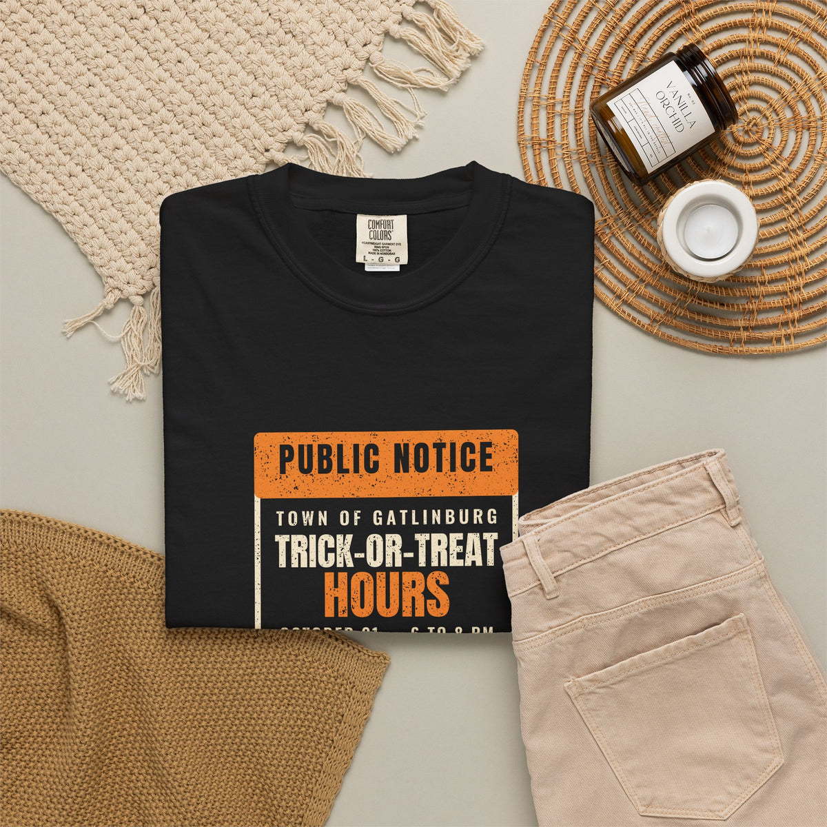 Gatlinburg Tennessee Trick-or-Treat Hours Notice T-Shirt
