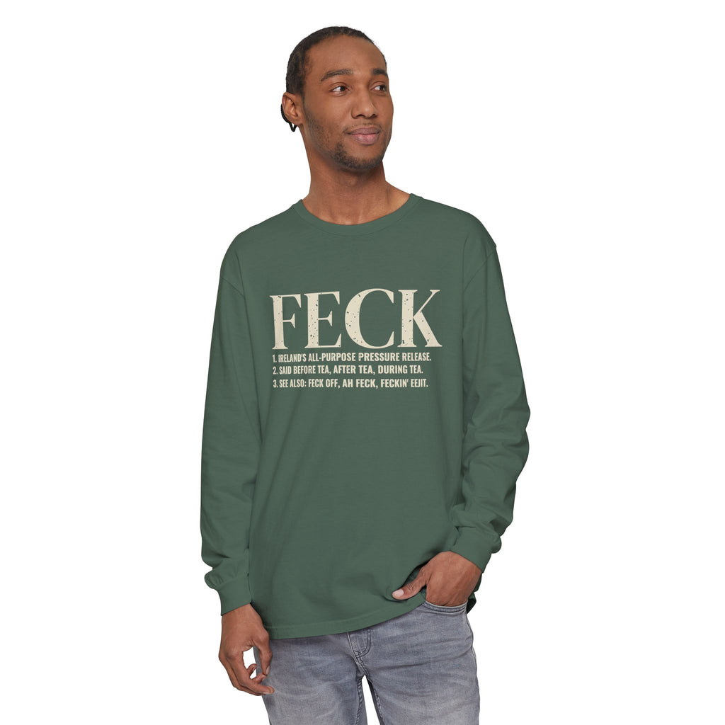 Feck Definition Funny Irish Slang Long Sleeve Tee