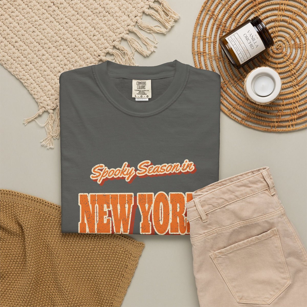 Spooky Season in New York Vintage Postcard T-Shirt