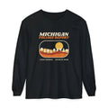 Michigan Foliage Report Retro Landscape Long Sleeve Tee