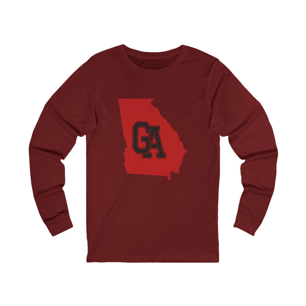 Georgia Varsity Monogram Map Long Sleeve Tee
