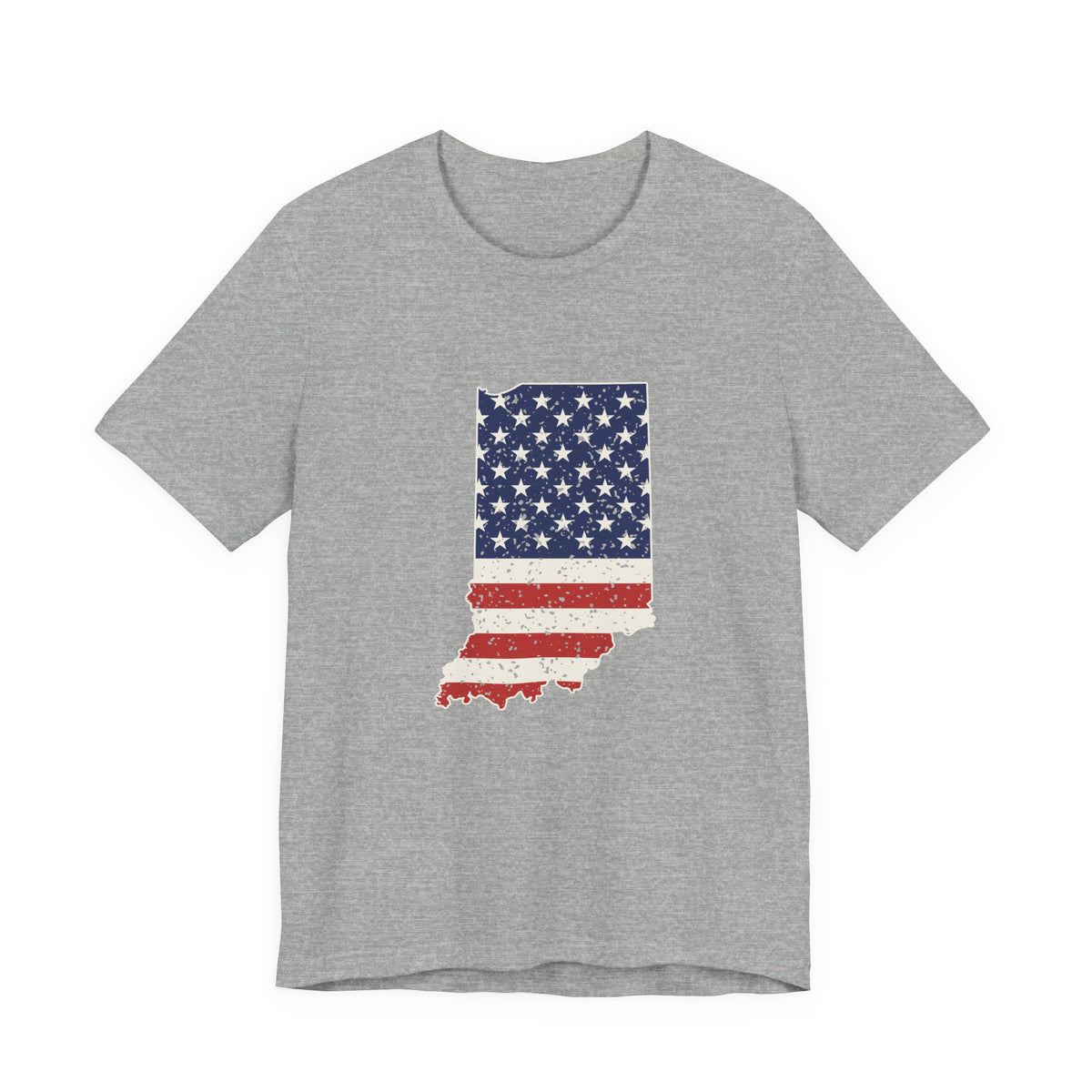 Indiana American Flag Map T-Shirt