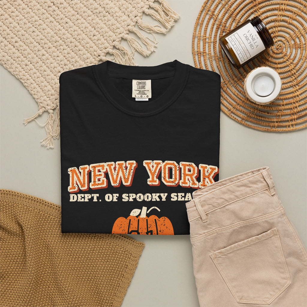 New York Dept. of Spooky Season Varsity T-Shirt