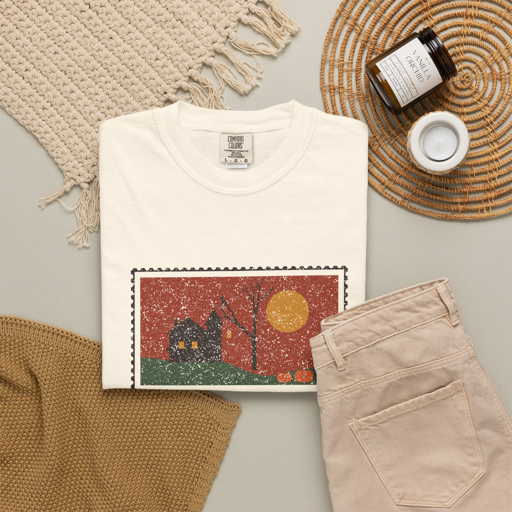 Spooky Season in North Carolina Haunted Postcard T-Shirt