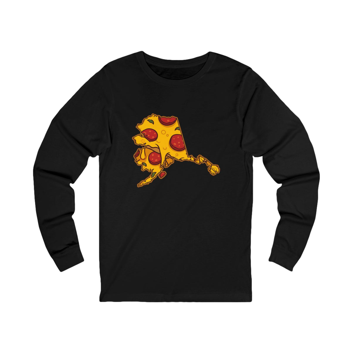 Alaska Pizza Map Long Sleeve Tee