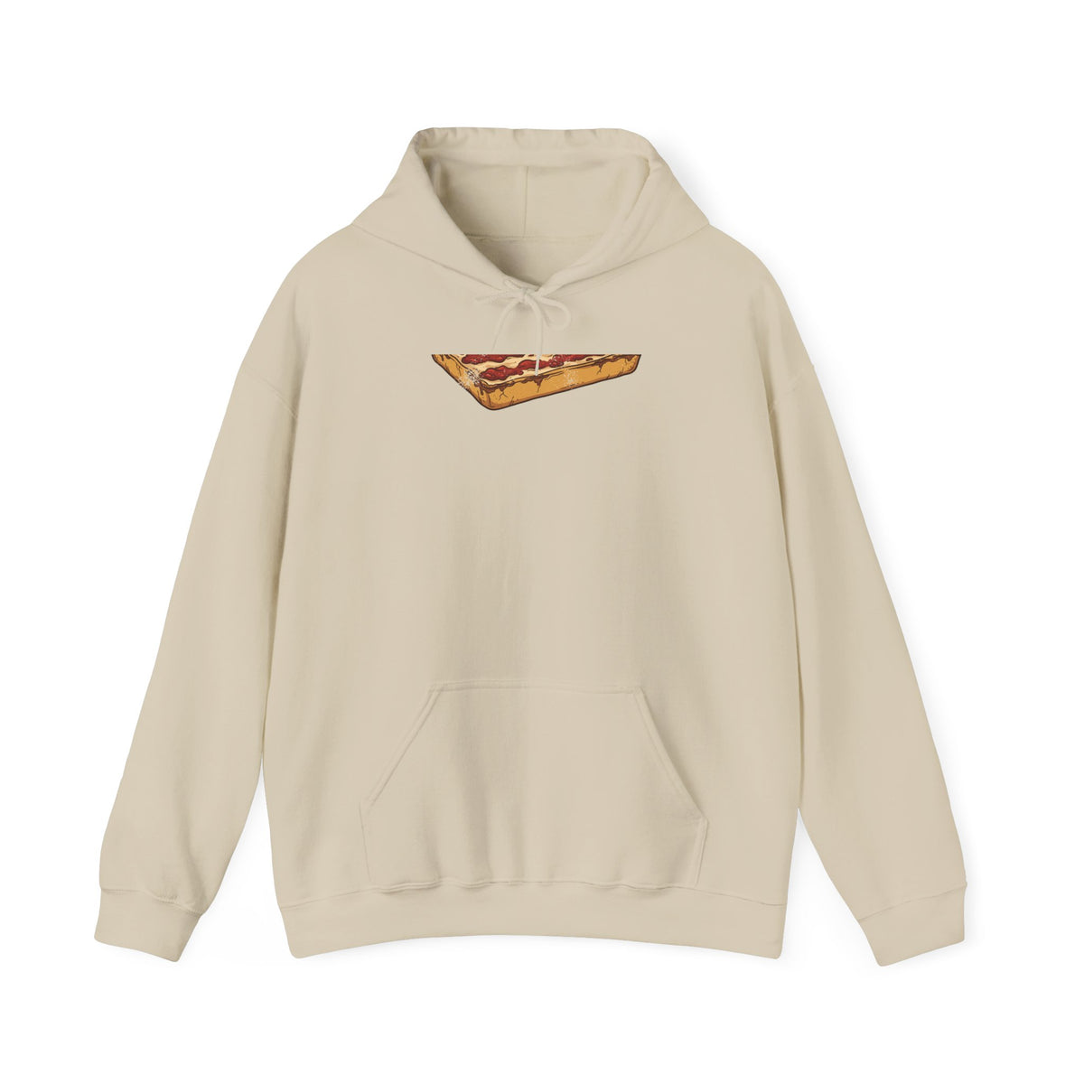 Detroit Style Pizza Retro Food Illustration Hoodie