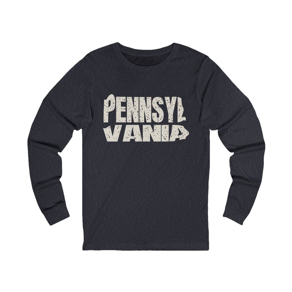 Pennsylvania Vintage Letters Map Long Sleeve Tee