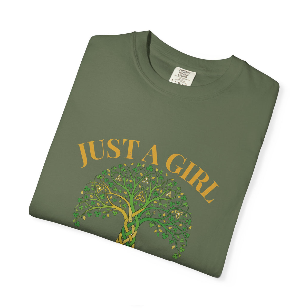 Just a Girl With Irish Roots Tree of Life T-Shirt