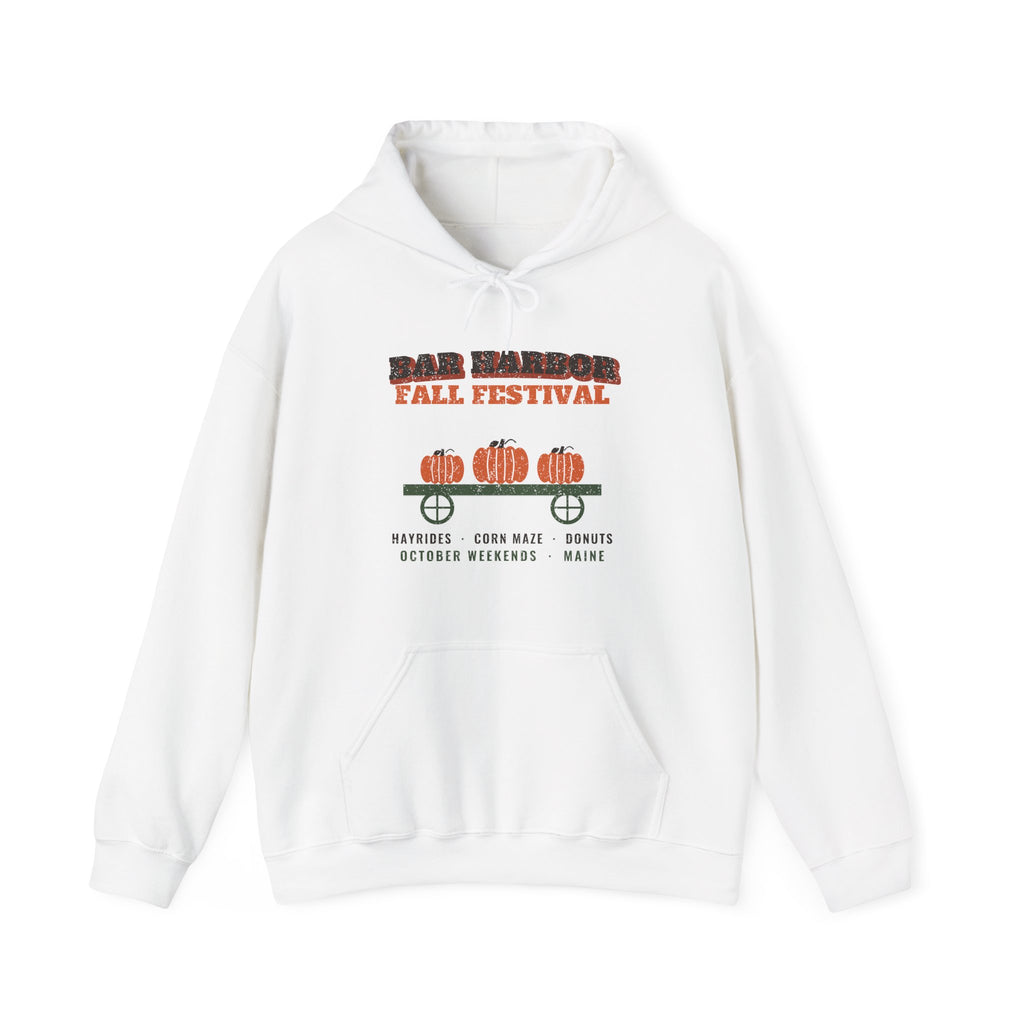 Bar Harbor Maine Fall Festival Hay Wagon Hoodie