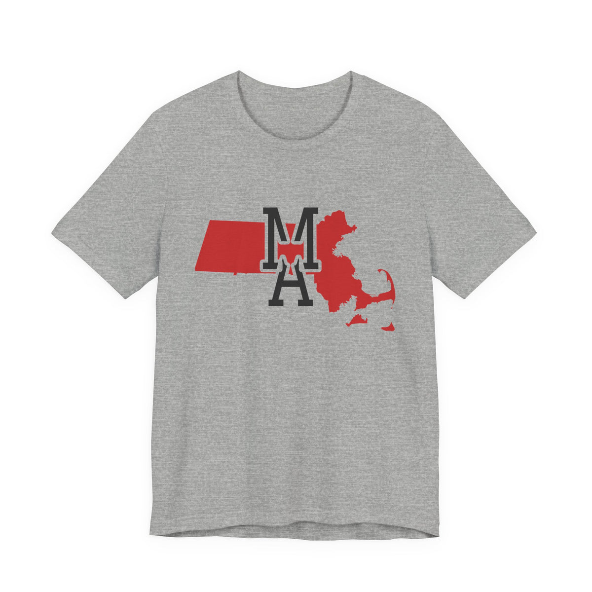 Massachusetts Varsity Monogram Map T-Shirt