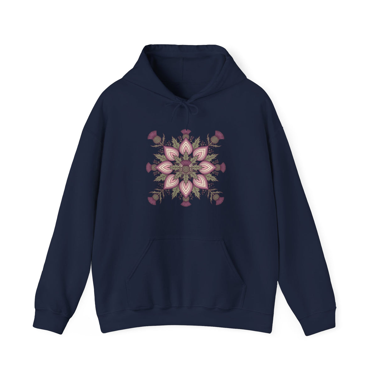 Scottish Thistle Mandala Botanical Hoodie