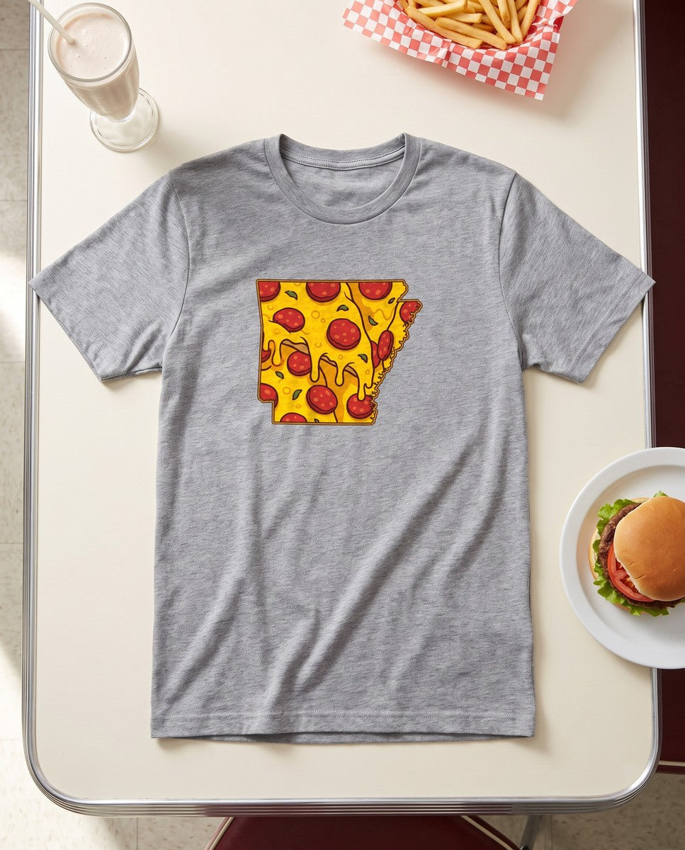 Arkansas Pizza Map T-Shirt (photo)