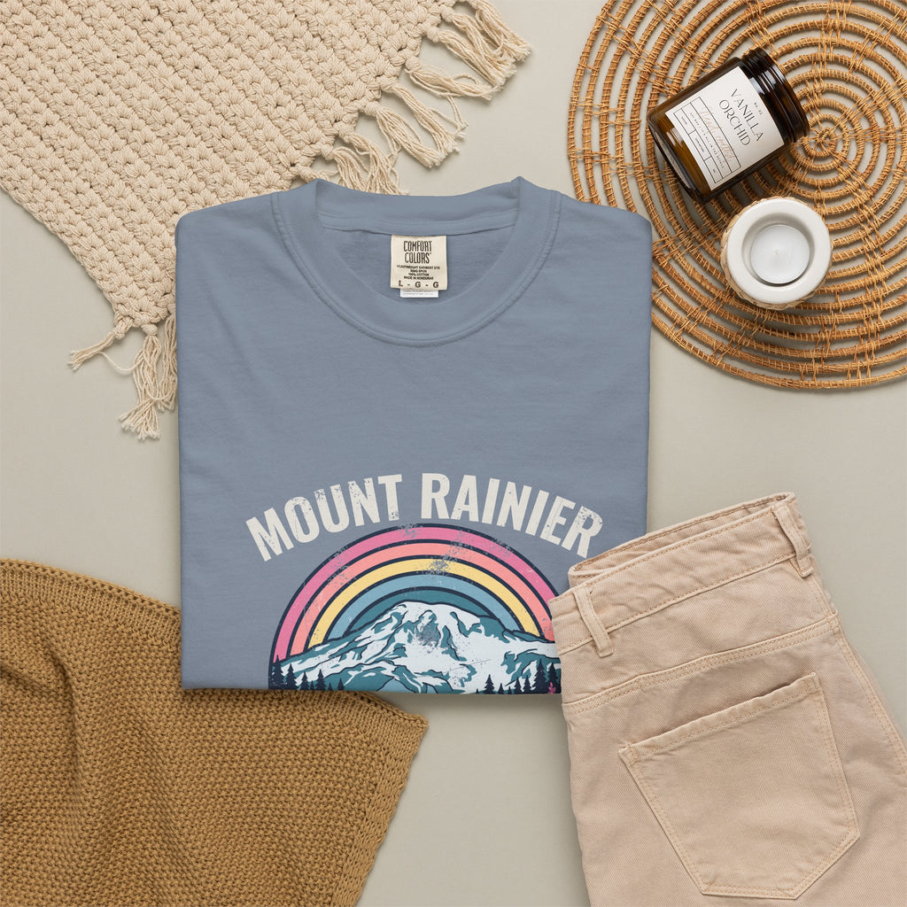 Mount Rainier National Park Wildflower Sunset T-Shirt