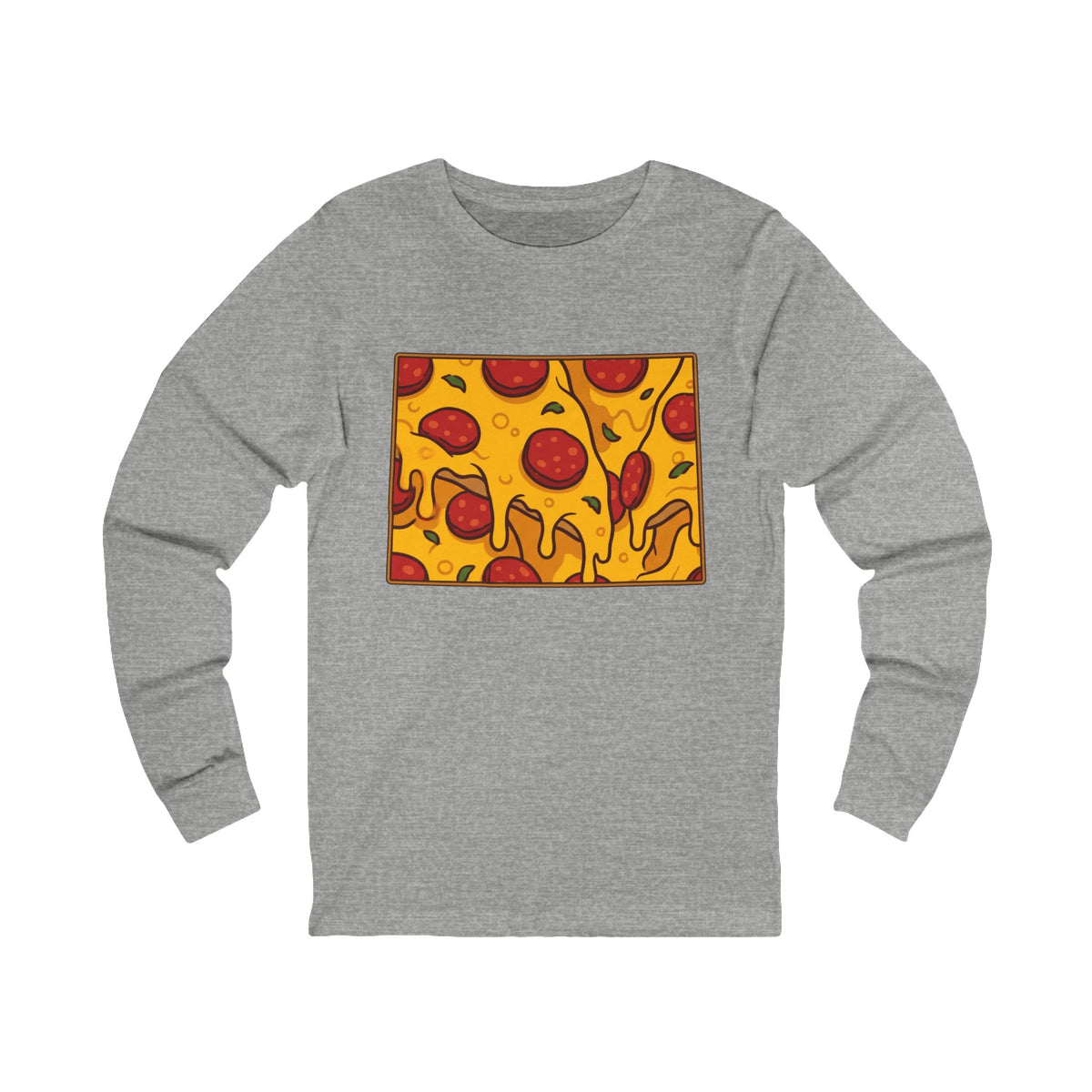 Colorado Pizza Map Long Sleeve Tee